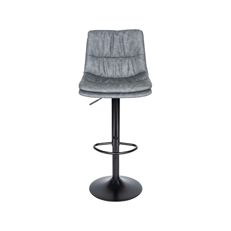 Grey 360 céim Swivel Cathaoirleach Barra Armless, atá oiriúnach do bharra, baile, cistin